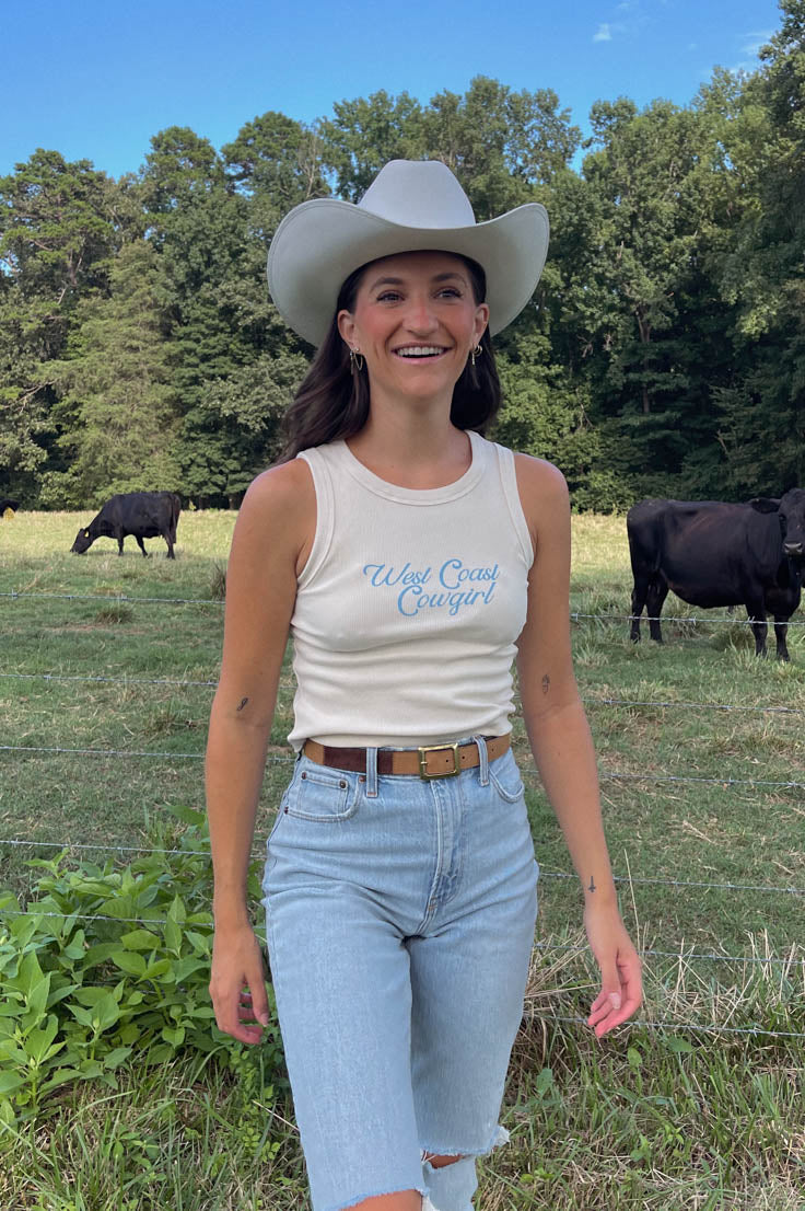 West Coast Cowgirl Tank- Cream