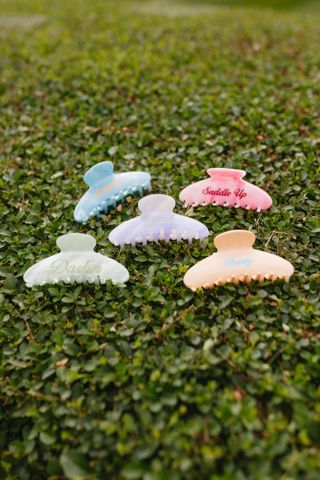 Giddy Up Claw Clip- Blue