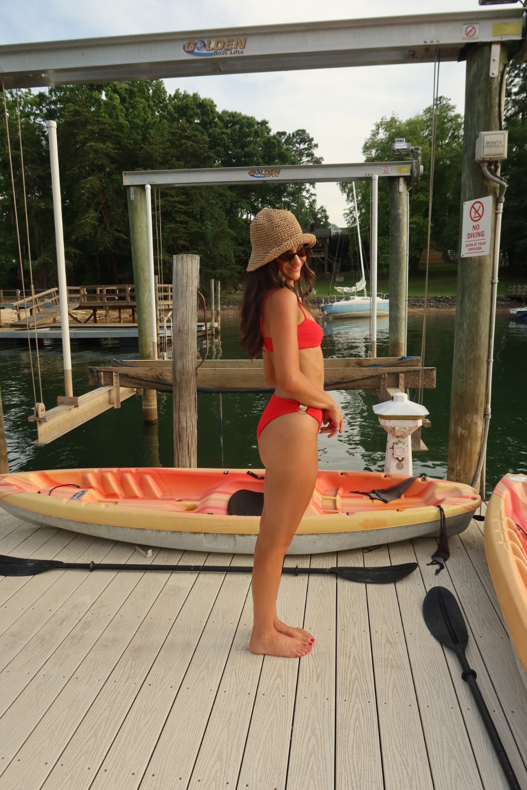 Lotus Bikini Set- Red
