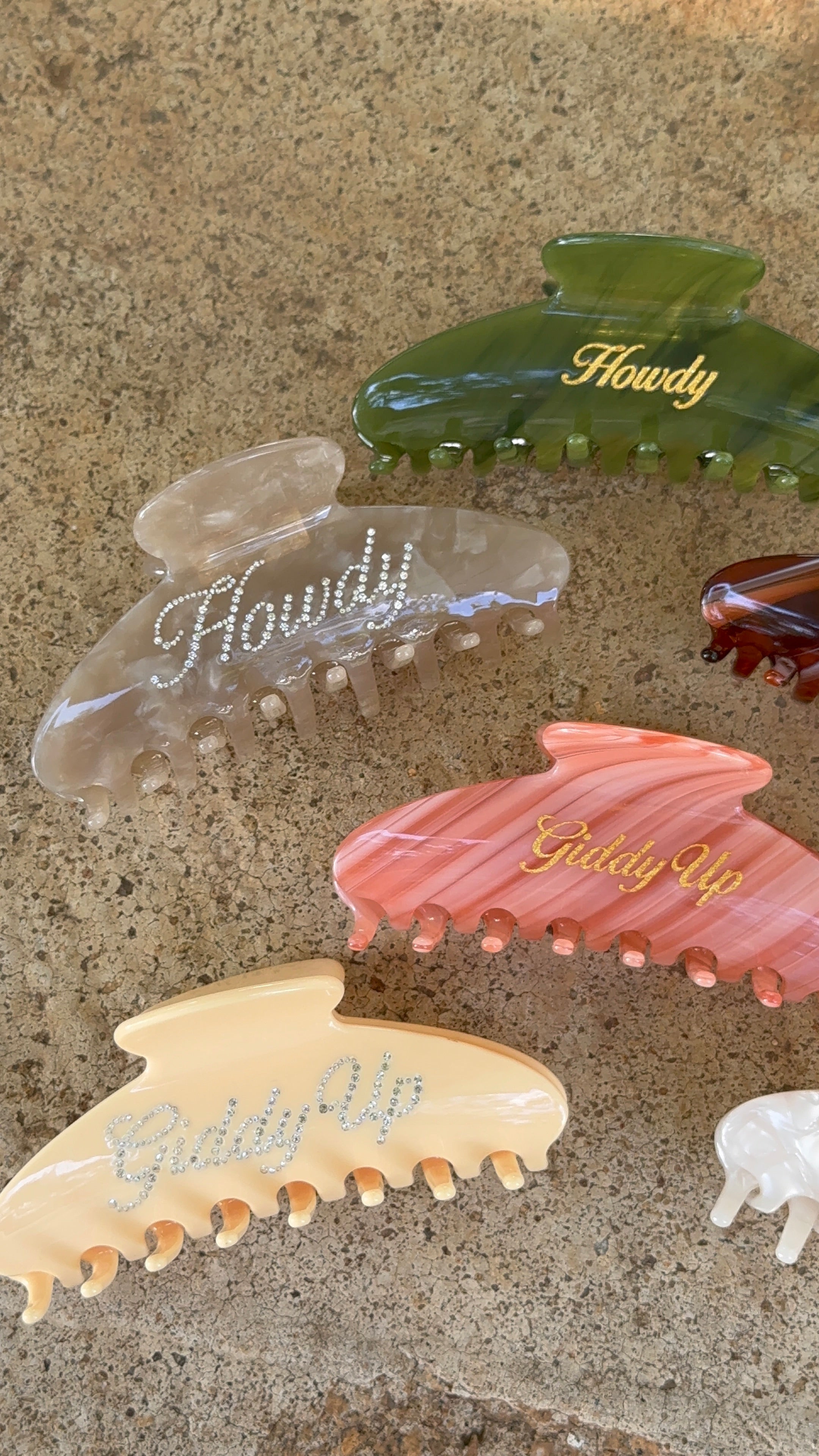 Howdy Claw Clip- Rhinestone