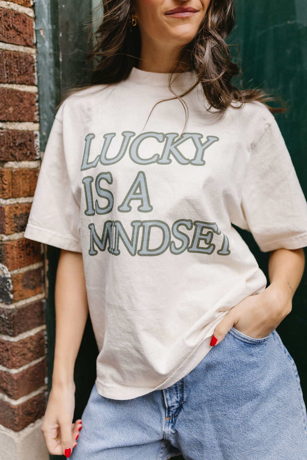 Lucky Is A Mindset Mockneck