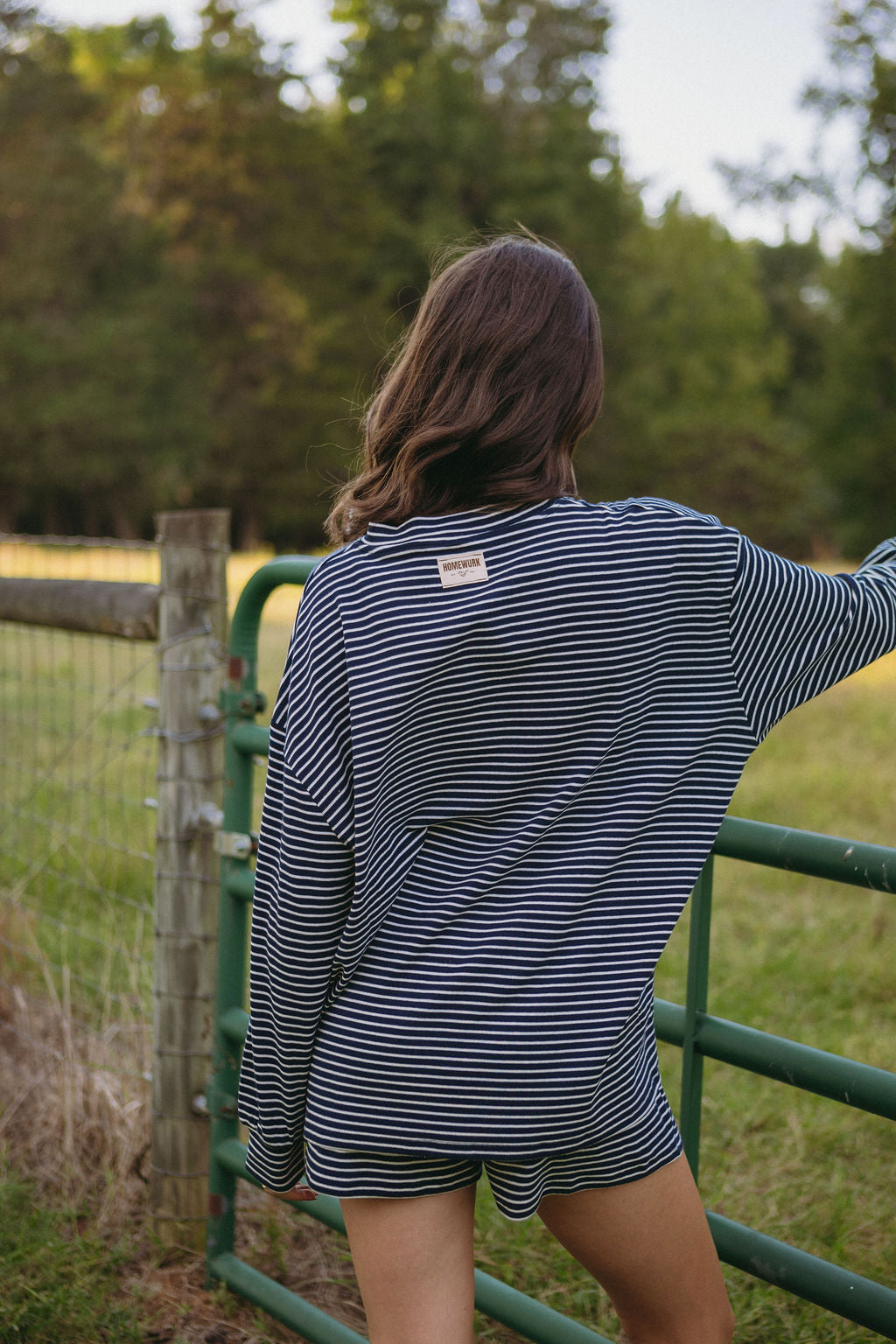 Denim Long Sleeve Henley