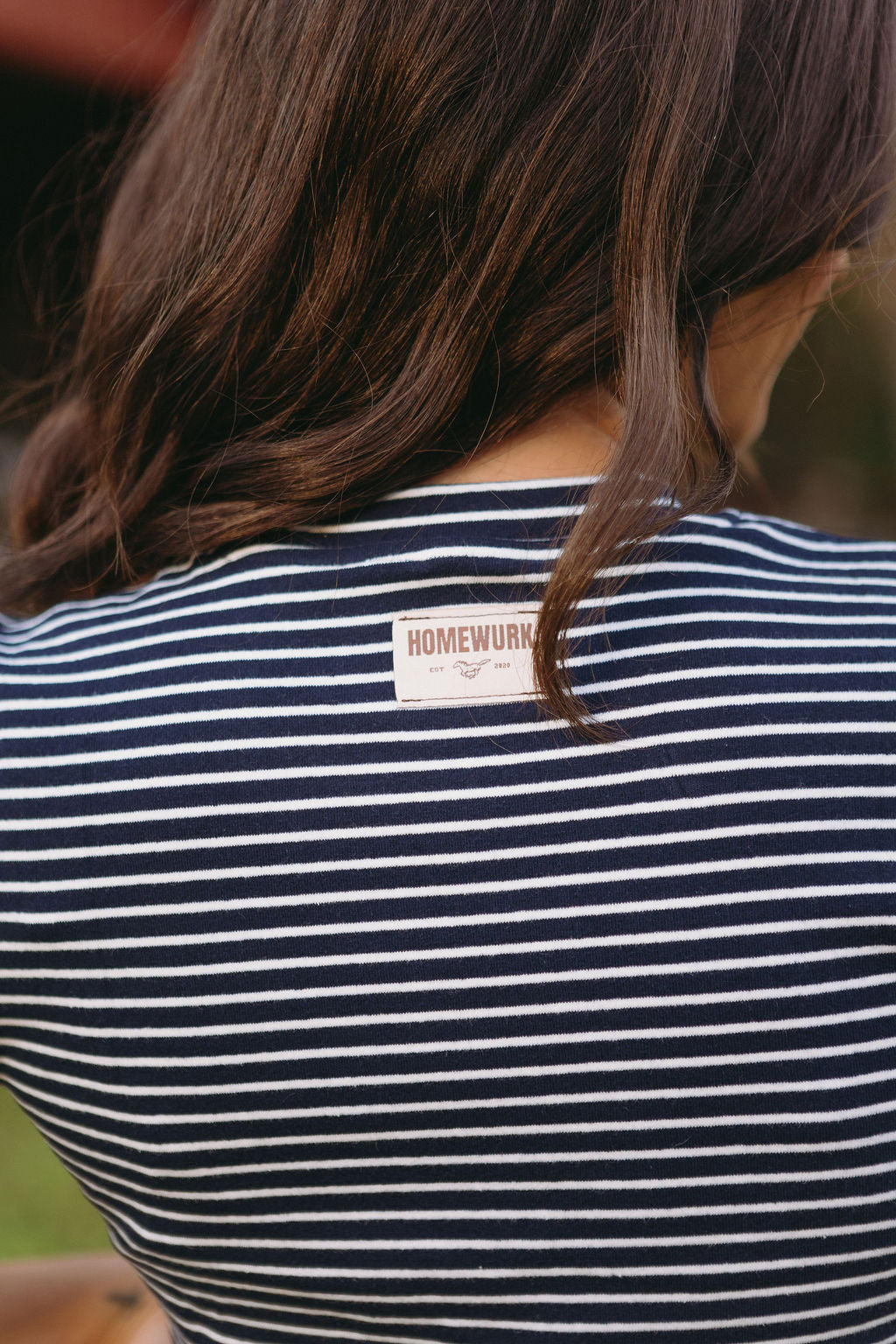 Denim Striped Baby Tee