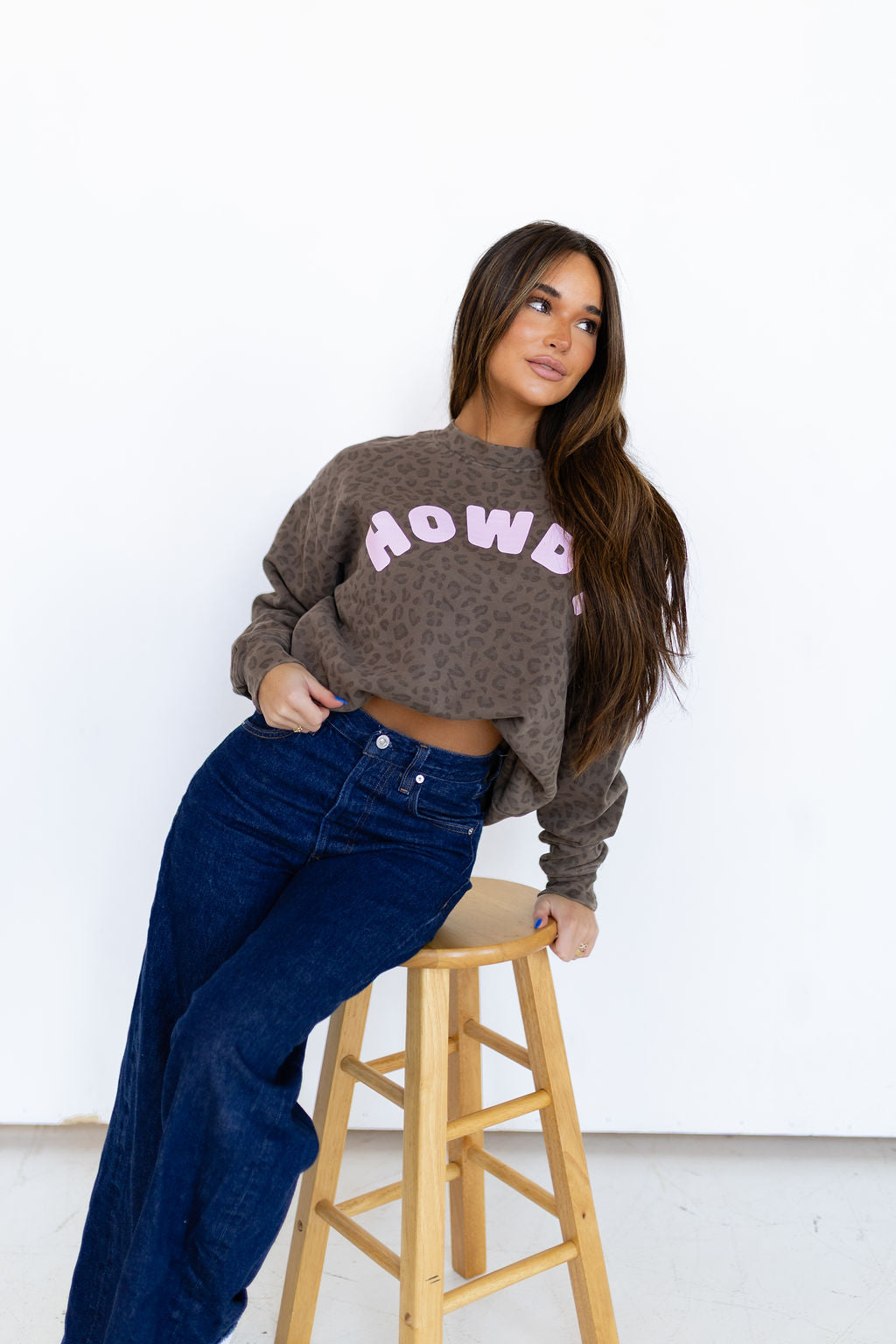 Howdy Cheetah Crewneck