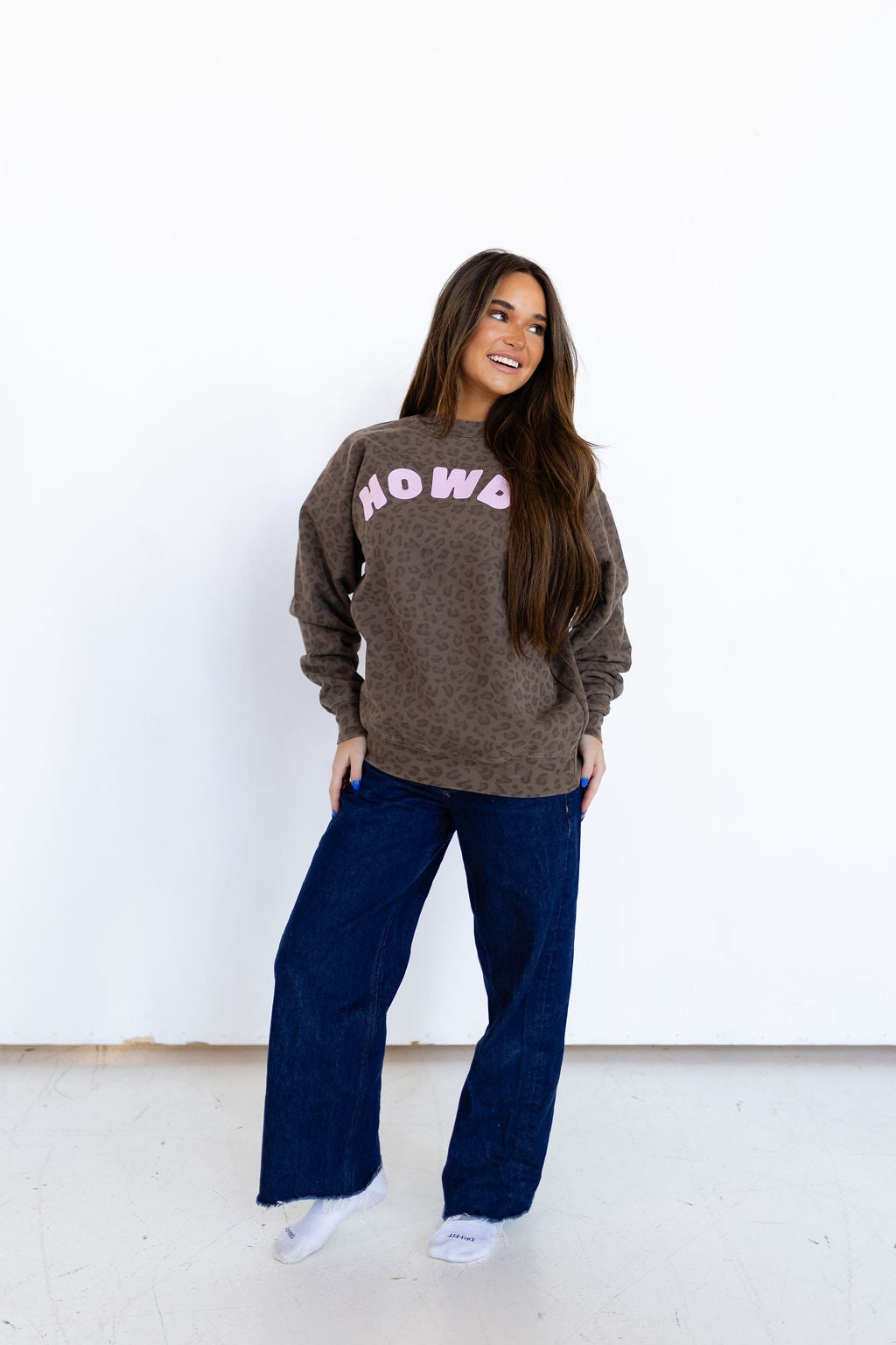 Howdy Cheetah Crewneck