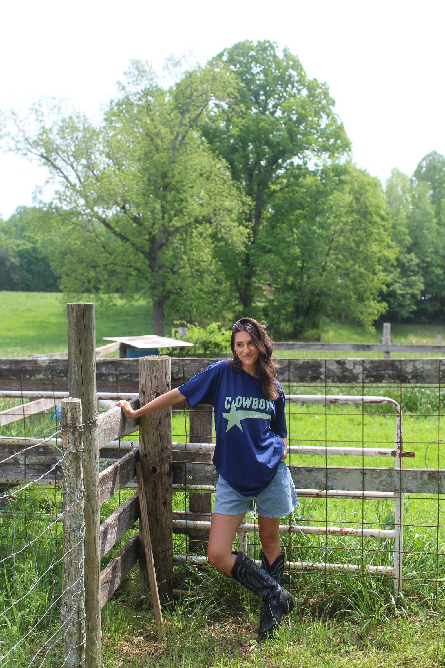 Cowboys Tee- Blue