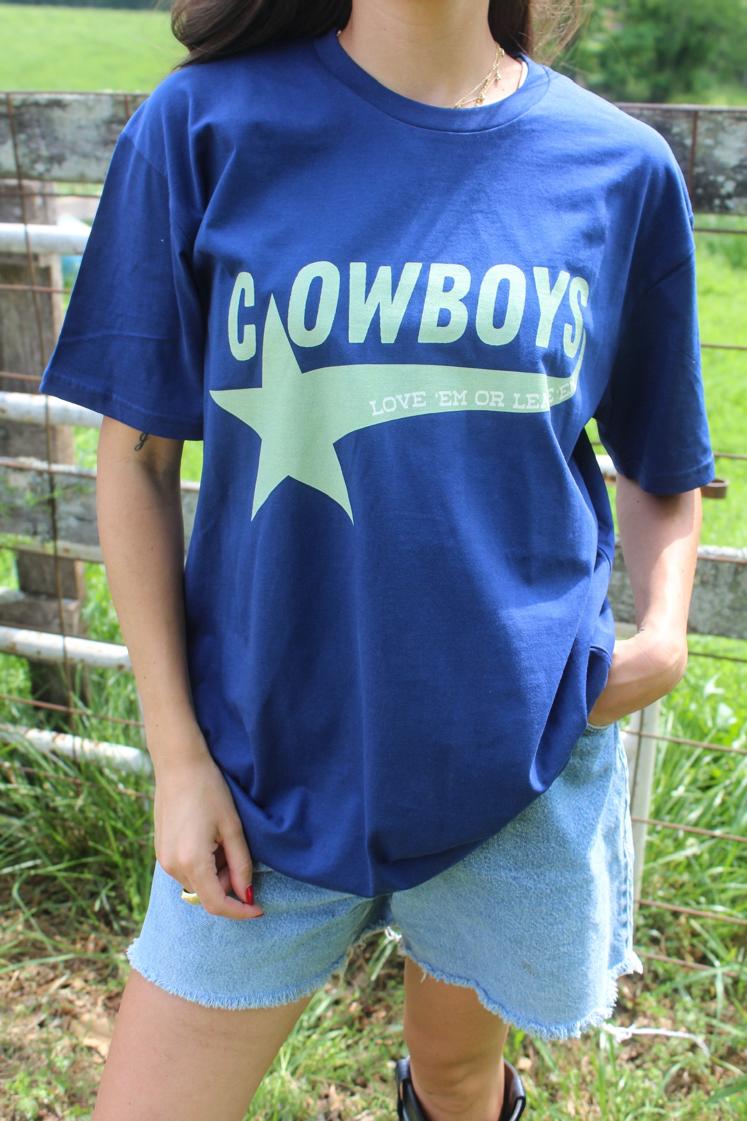 Cowboys Tee- Blue