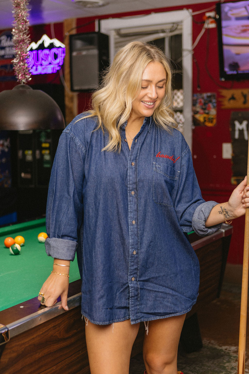 Howdy Denim Button Up Shirt
