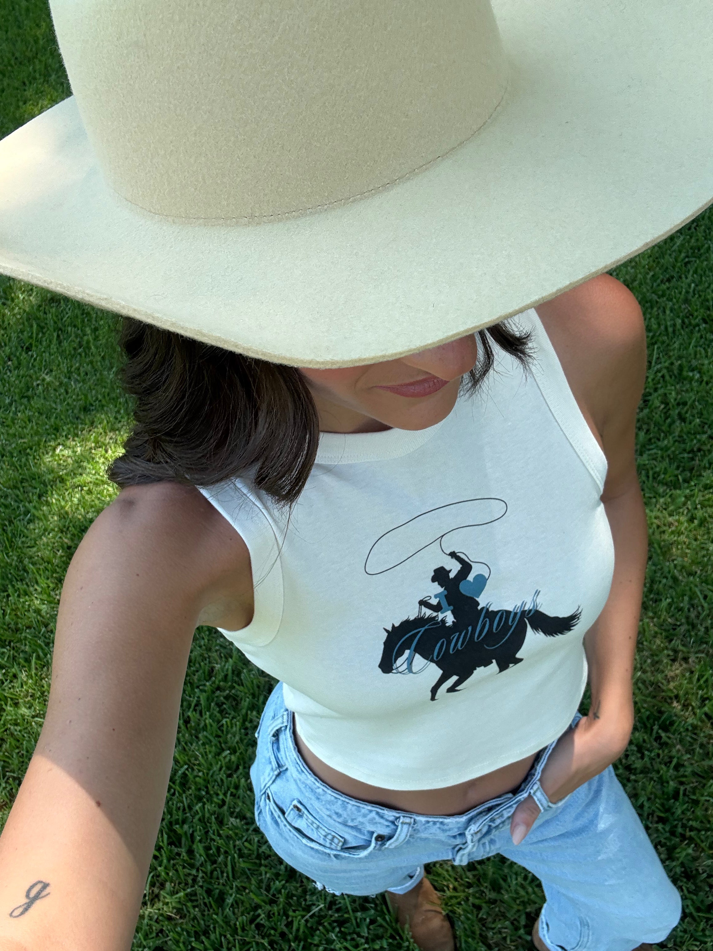 I Love Cowboys Tank