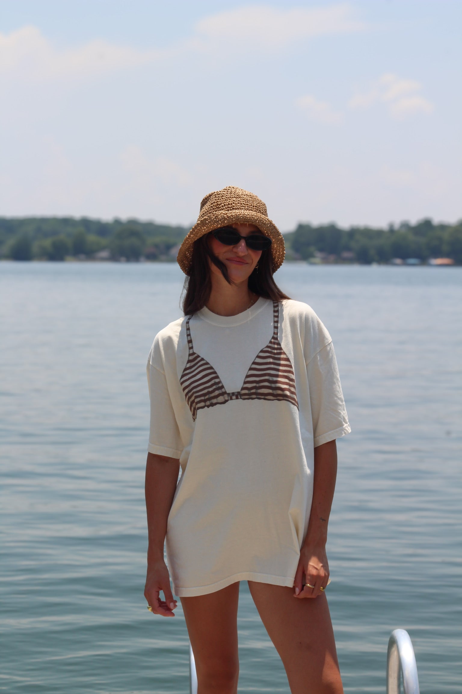 Striped Bikini Tee