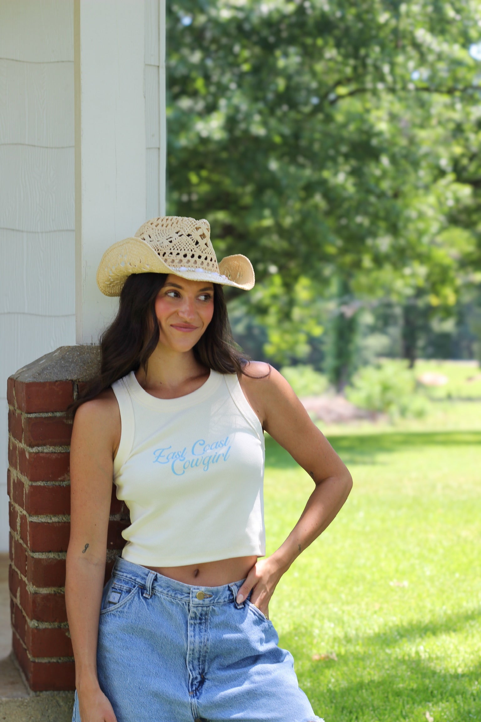 East Coast Cowgirl Tank- Cream