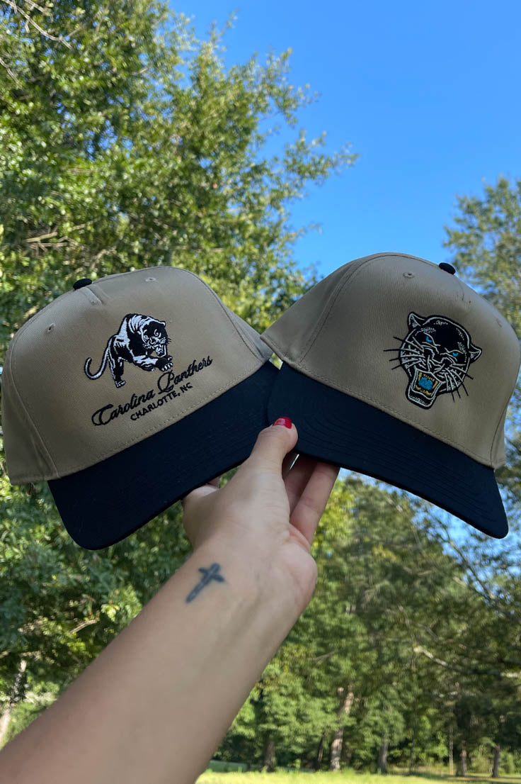 Panther Face Embroidered Hat