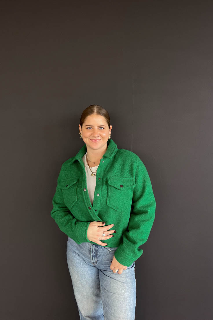 DOORBUSTER- Bella Shacket Green