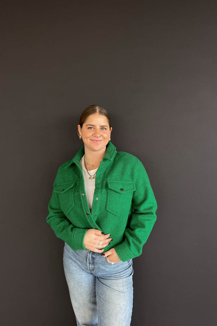 DOORBUSTER- Bella Shacket Green