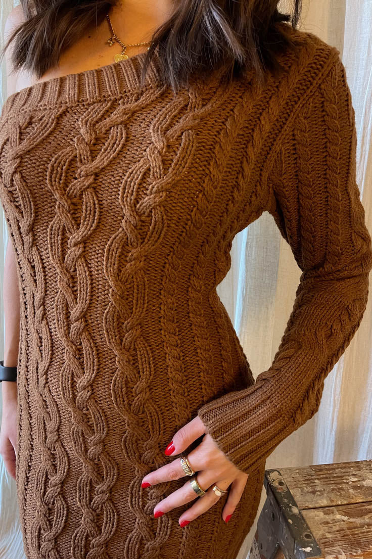 Baylor Dress- Brown