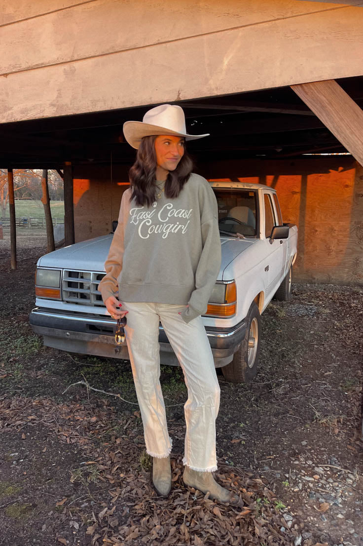 East Coast Cowgirl Sweatshirt- Sage