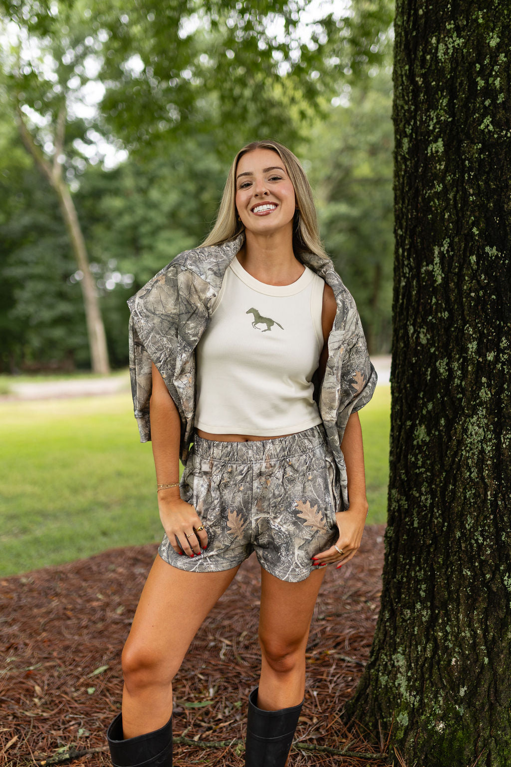Horse Embroidered Tank