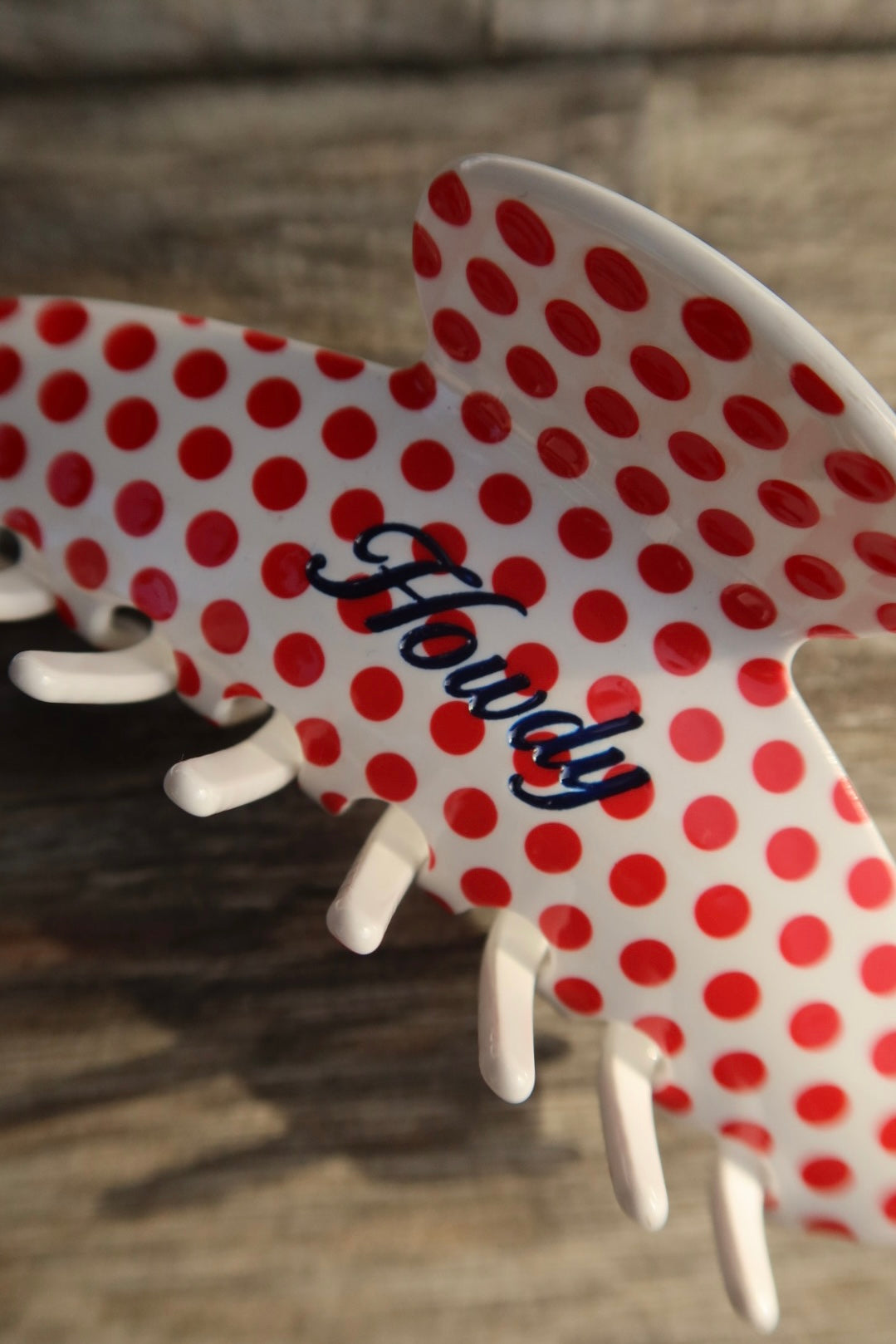 Howdy Polka Dot Clip