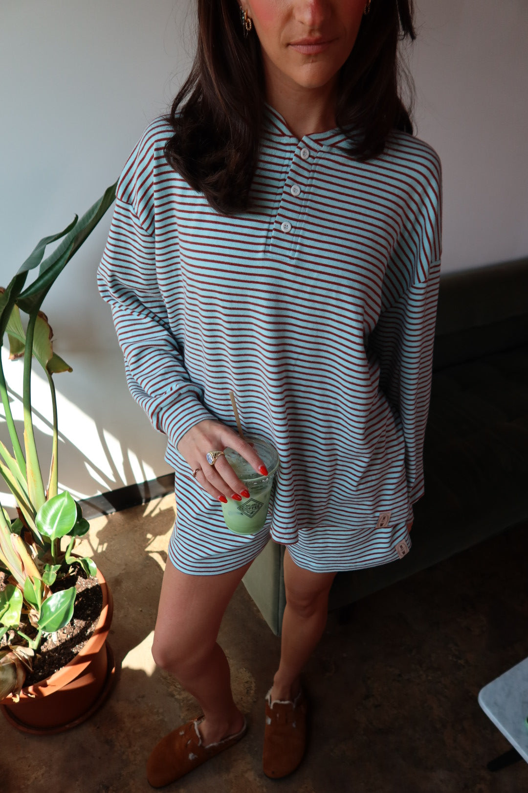 Confetti Long Sleeve Henley