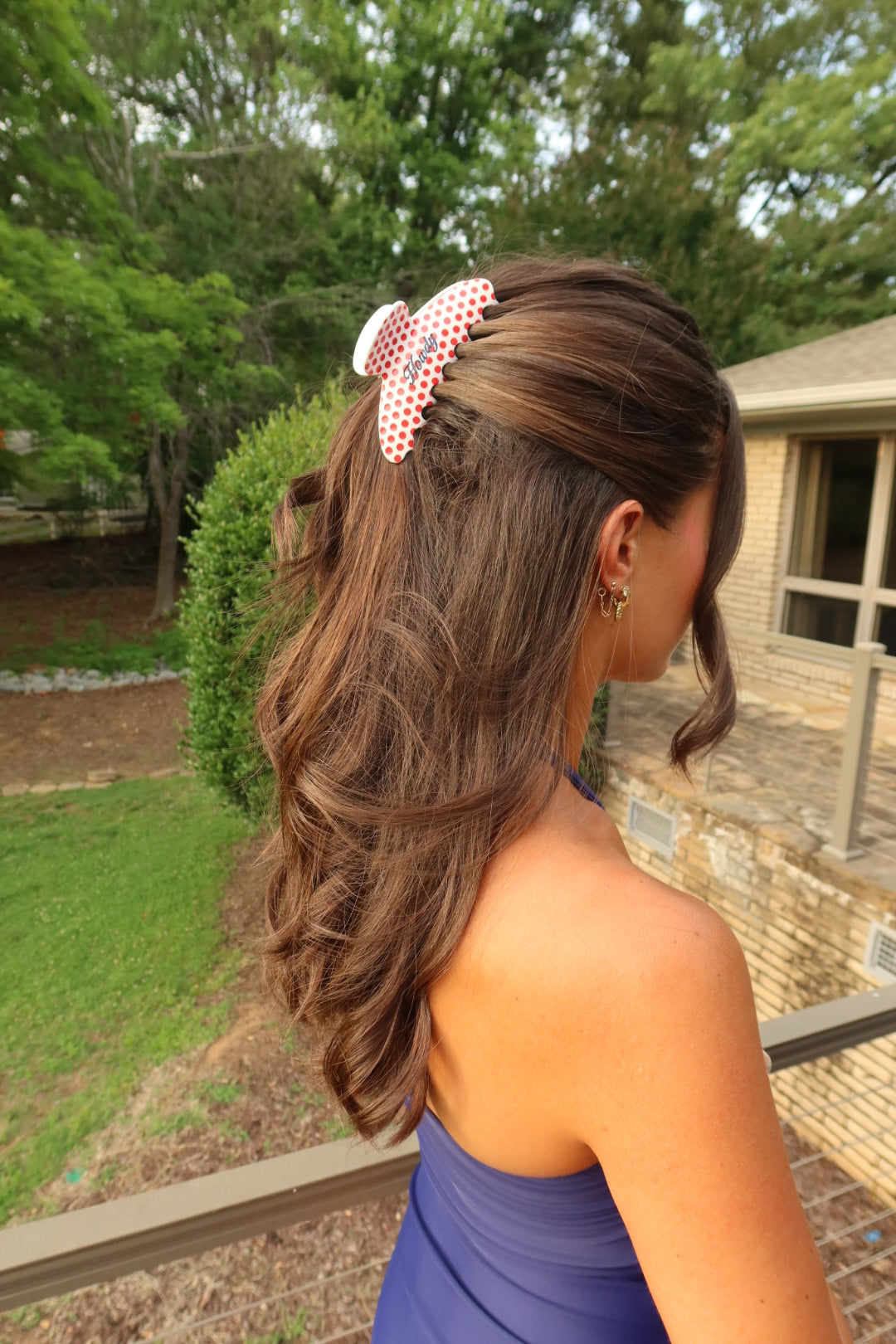 Howdy Polka Dot Clip
