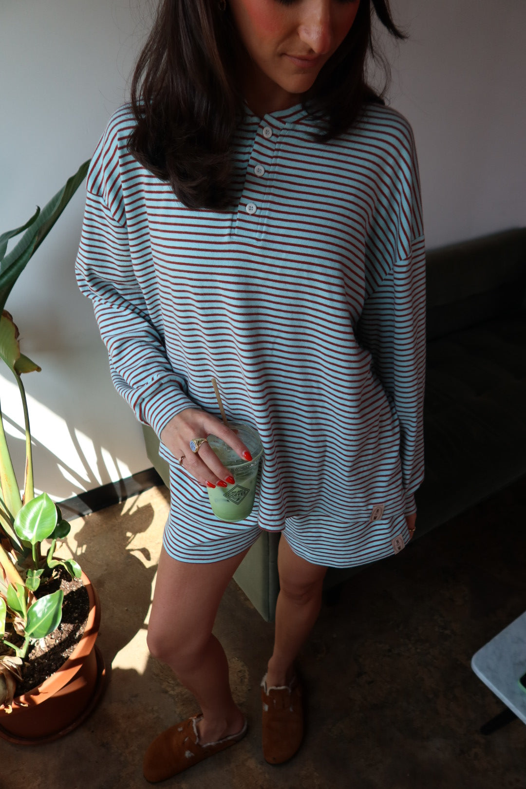 Confetti Long Sleeve Henley