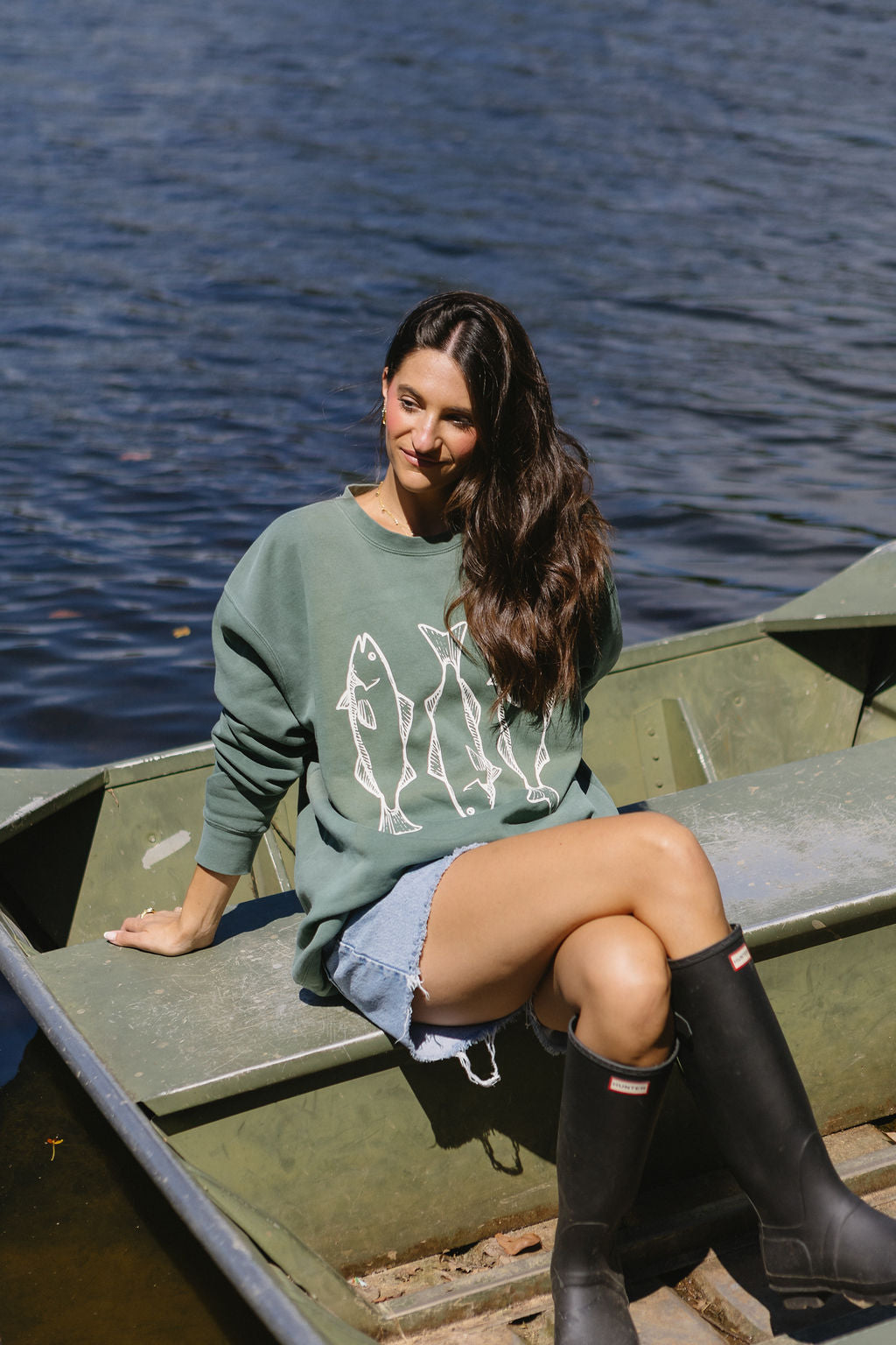 Fish Sweatshirt- Green
