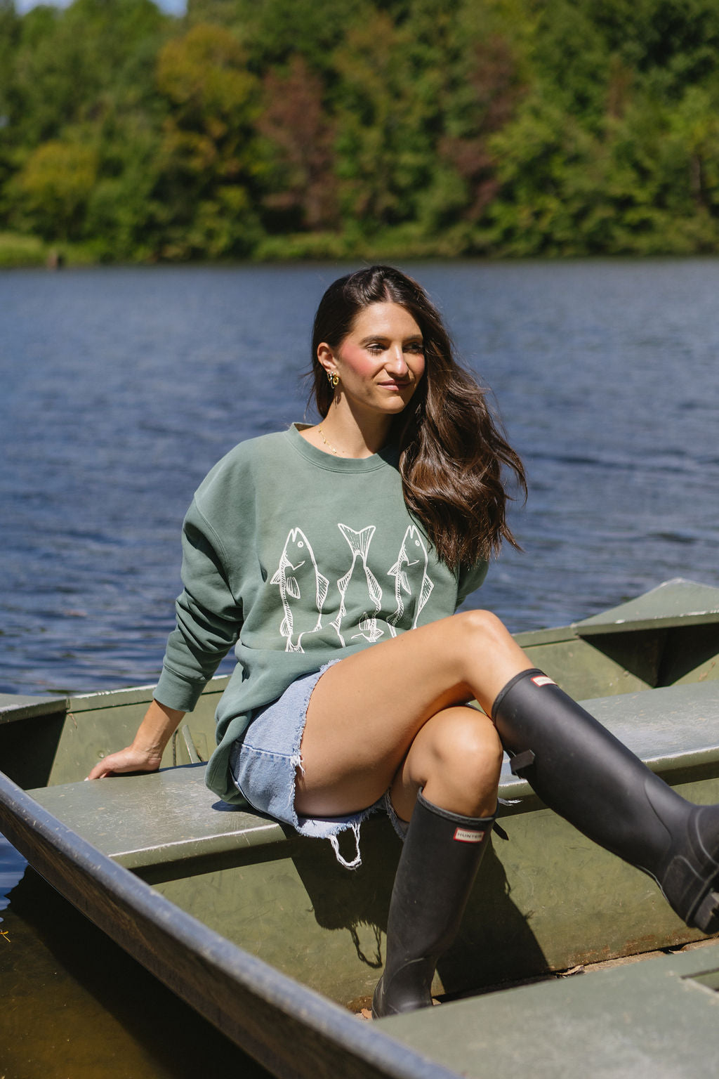 Fish Sweatshirt- Green