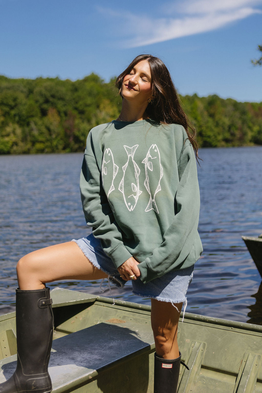 Fish Sweatshirt- Green