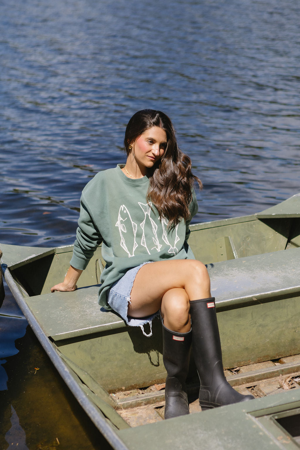 Fish Sweatshirt- Green