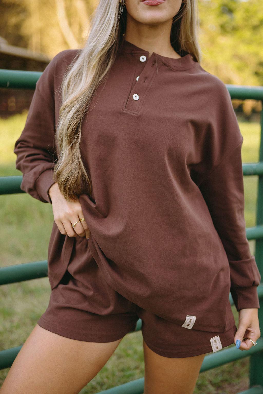 Espresso Long Sleeve Henley