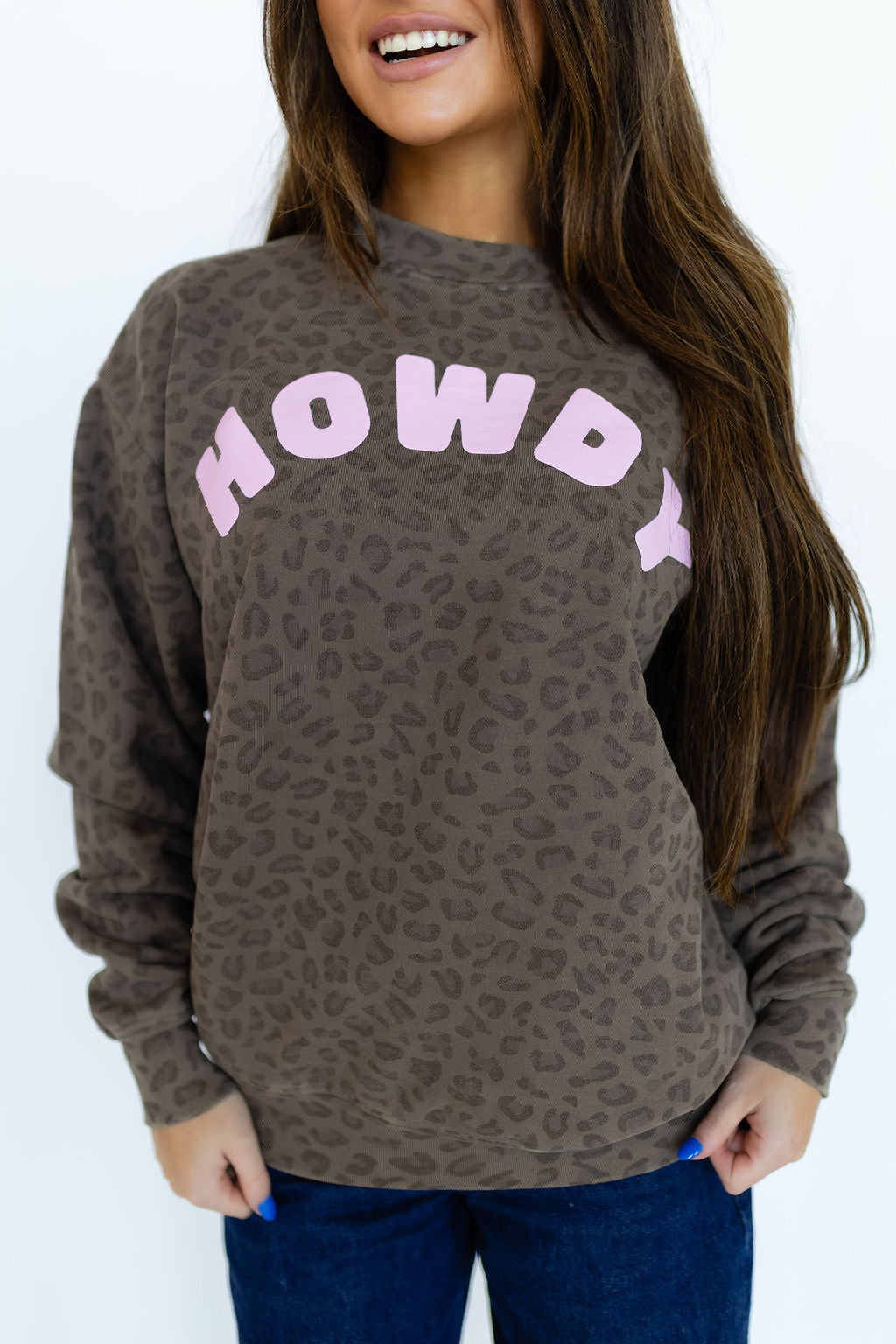 Howdy Cheetah Crewneck