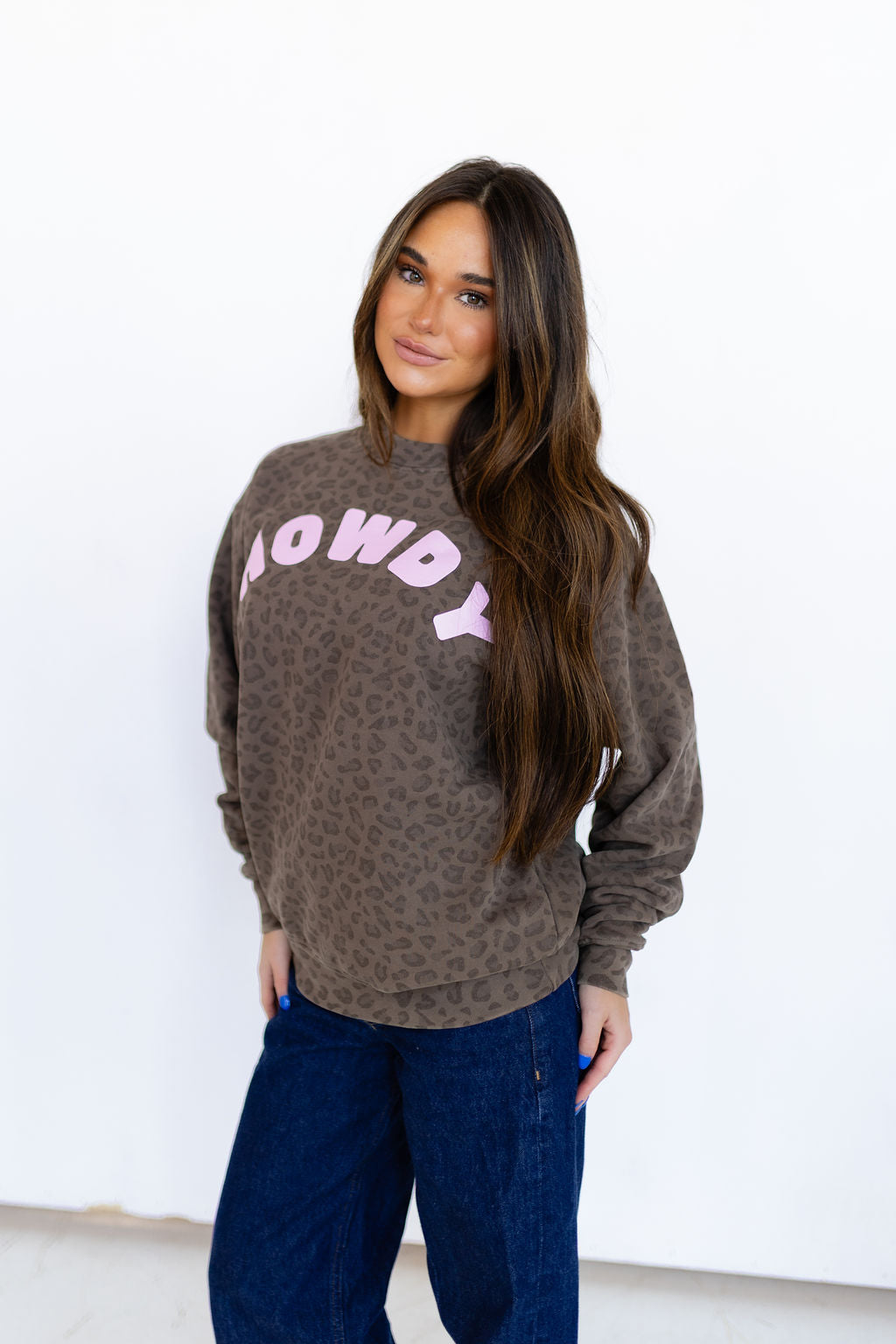 Howdy Cheetah Crewneck