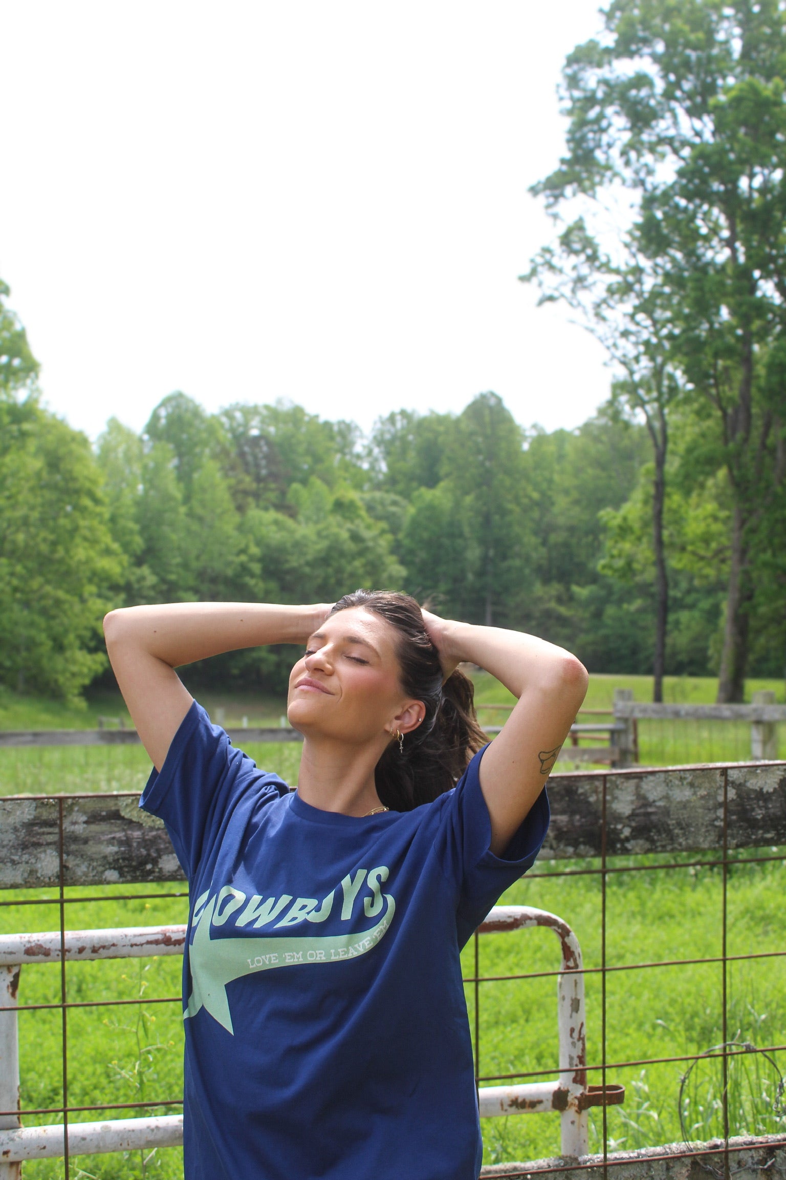 Cowboys Tee- Blue