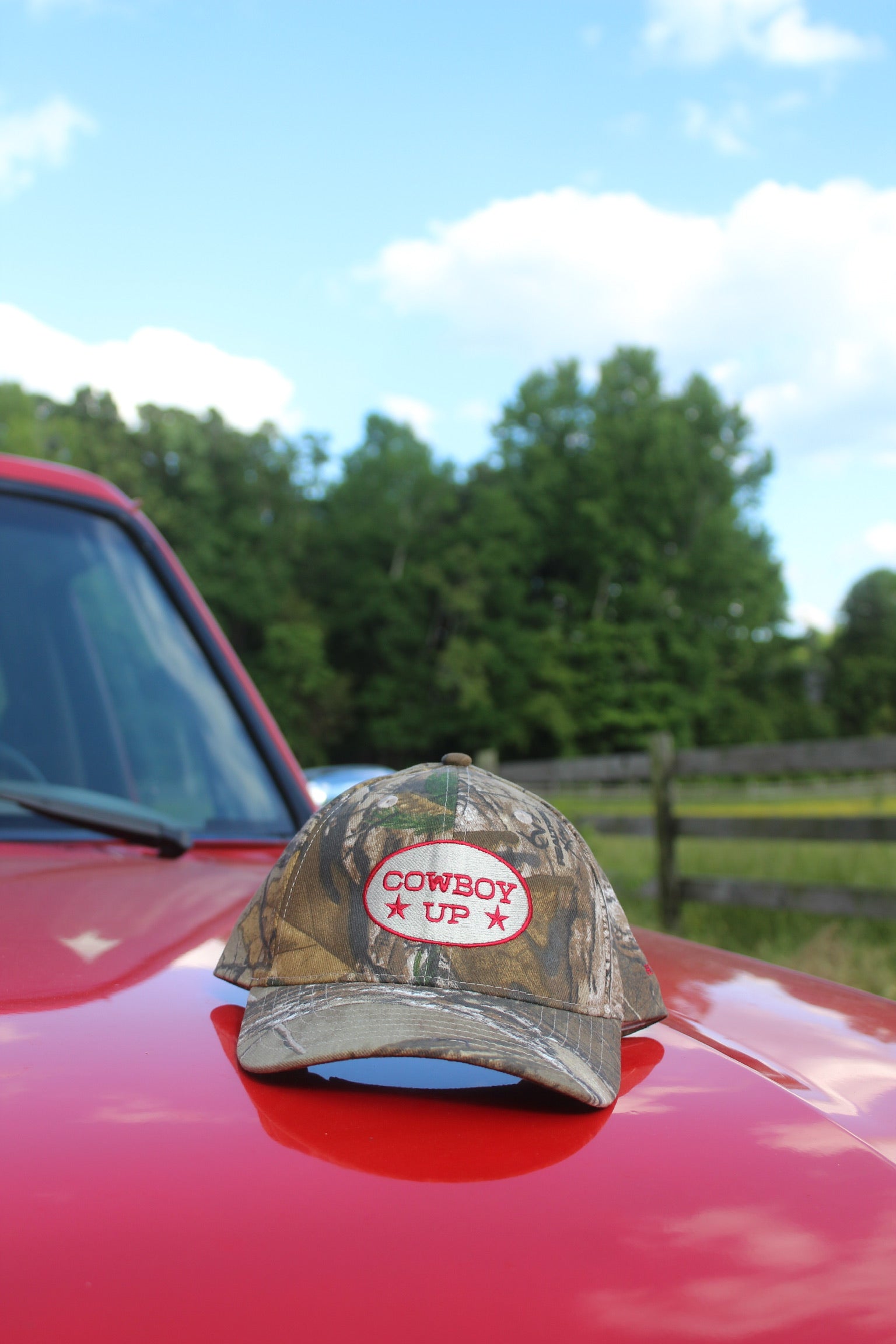 Cowboy Up Hat- Camo