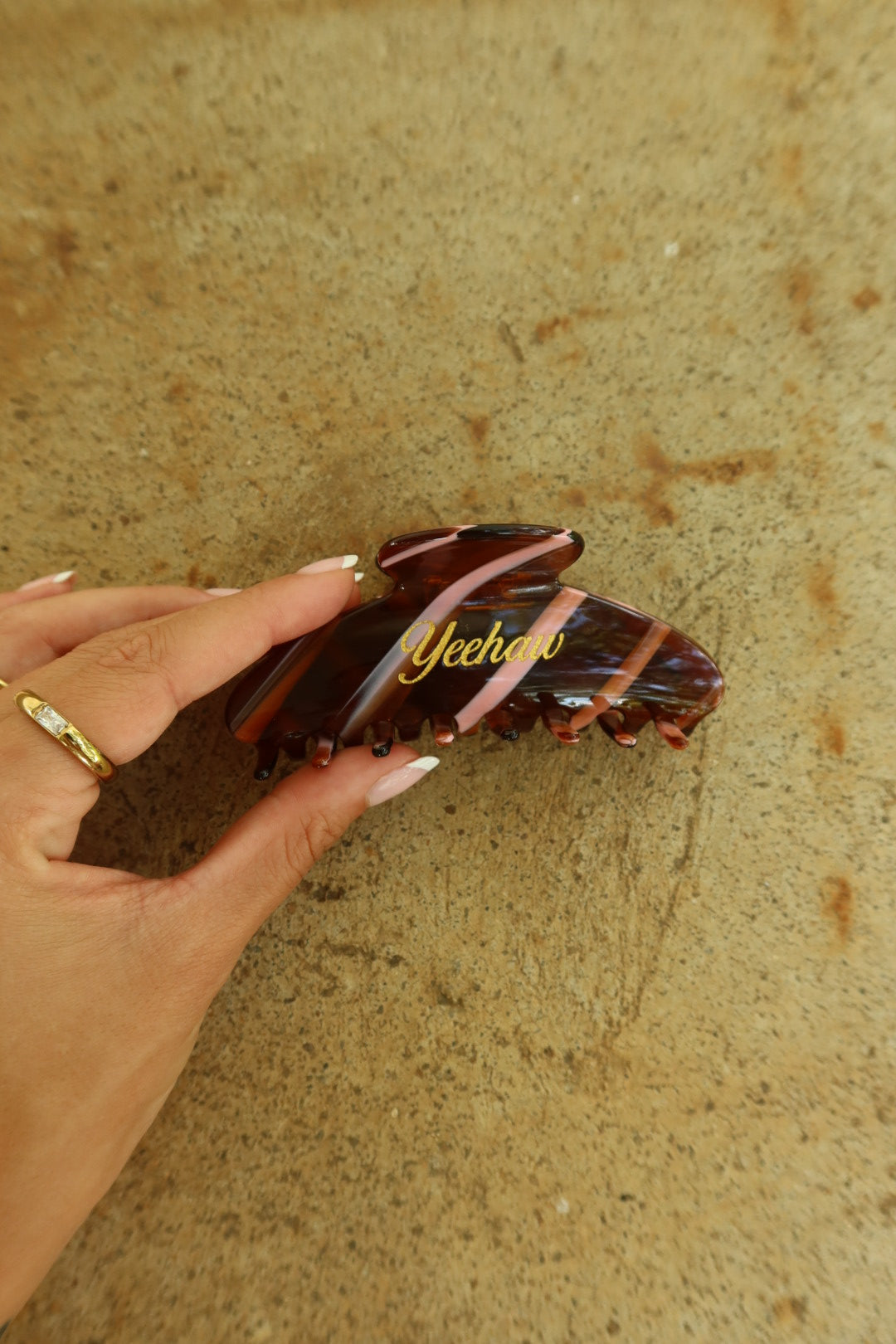 Yeehaw Claw Clip- Engraved