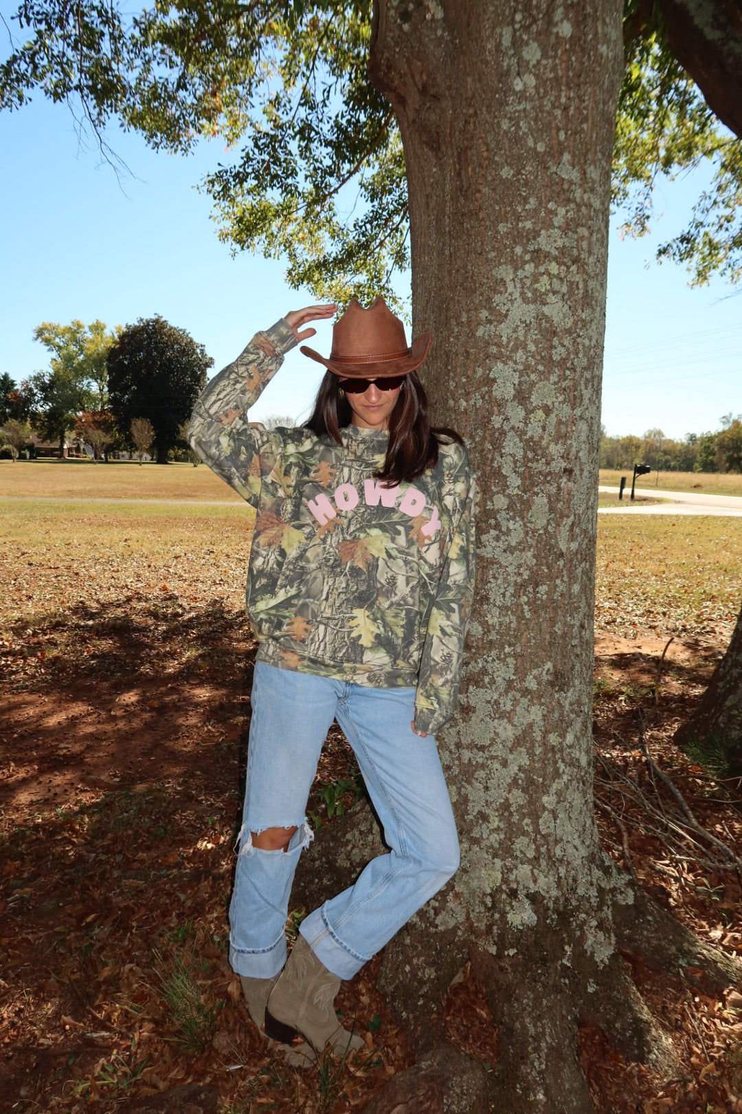 Howdy Camo Crewneck