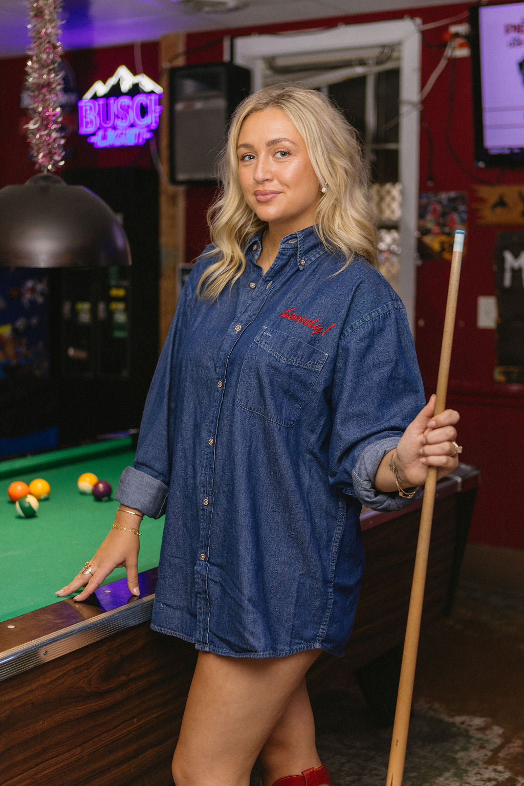 Howdy Denim Button Up Shirt