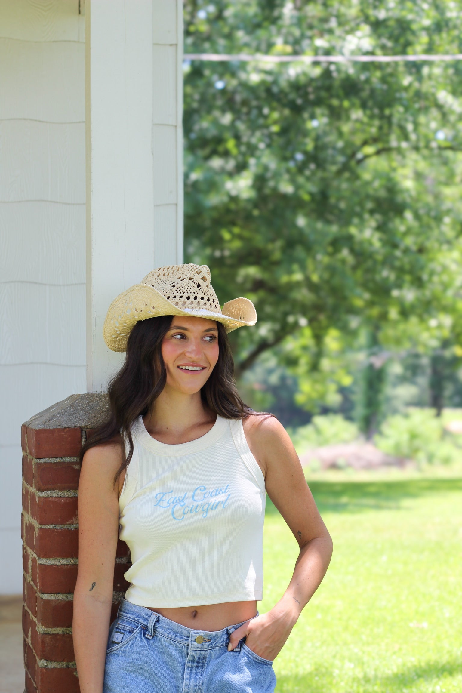 East Coast Cowgirl Tank- Cream